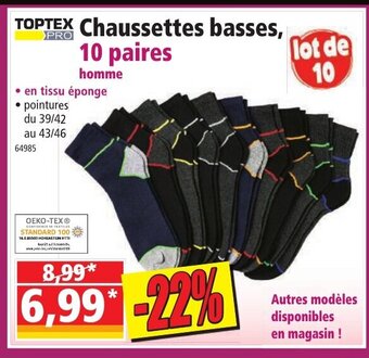 Norma Toptex Chaussettes Basses 10 Paires offre