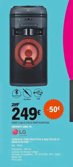 E.Leclerc LG Enceinte Sans Fil offre
