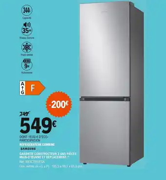 E.Leclerc Samsung Réfrigérateur combiné offre