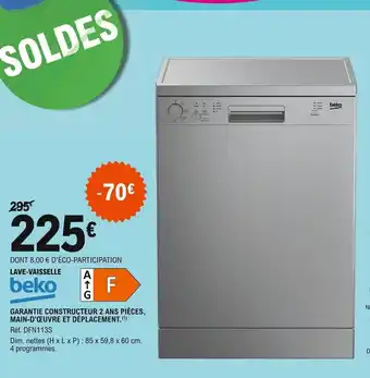 E.Leclerc Beko Lave-Vaisselle offre