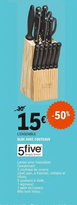 E.Leclerc Bloc Avec Couteaux offre