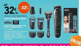 E.Leclerc Braun Tondeuse Braun Multigroomer offre