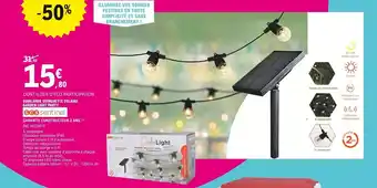 E.Leclerc Guirlande Guiguette Solaire Garden Light Party offre