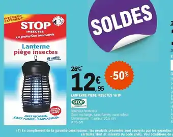 E.Leclerc Lanterne Piège Insectes 18W offre