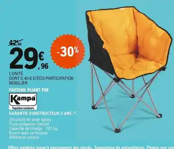 E.Leclerc Fauteuil Pliant Tub offre