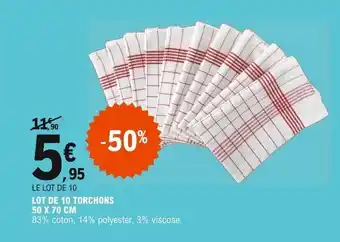 Lot de 10 Torchons 50x70cm