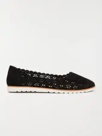 DistriCenter Ballerines noires ajourées femme (37-42) offre