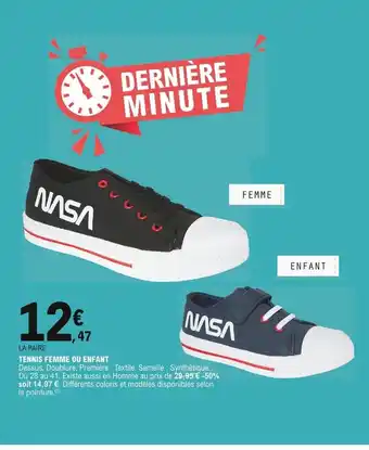 E.Leclerc Tennis Femme Ou Enfant offre