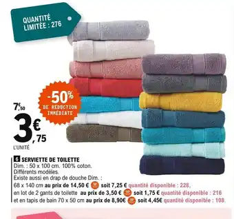 E.Leclerc Serviette de Toilette offre