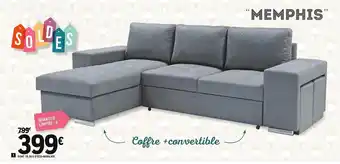 E.Leclerc Canapé Angle Convertible Memphis offre