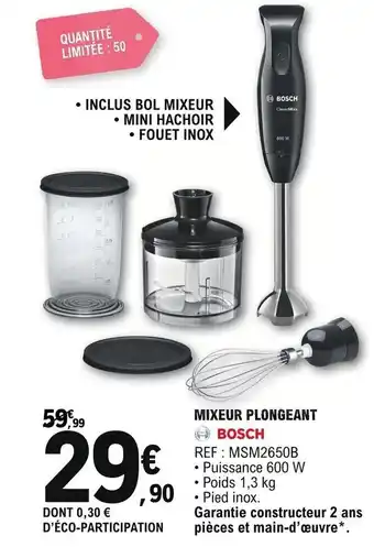 E.Leclerc Bosch Mixeur Plongeant offre