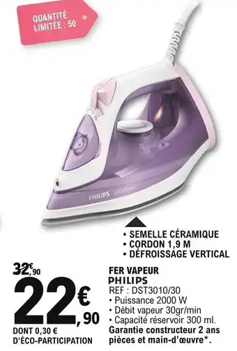 E.Leclerc Philips Fer Vapeur offre