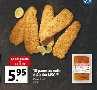 Lidl 10 Panés Au Colin d'Alaska MSC offre