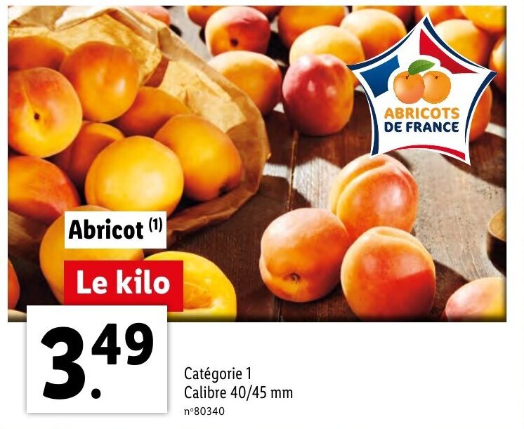 Promo Abricot chez Lidl