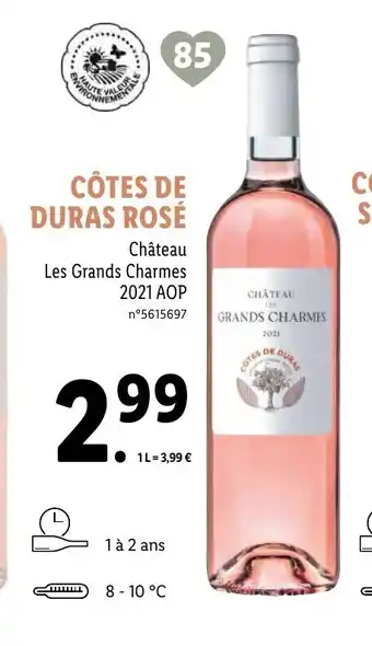 Lidl Château Les Grands Charmes 2021 AOP offre