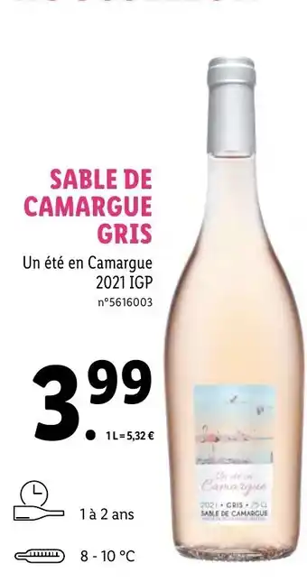 Lidl Sable de Camargue Gris offre