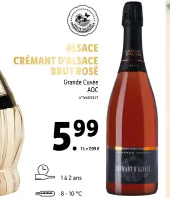 Lidl Alsace Crémant d'Alsace Brut Rosé offre