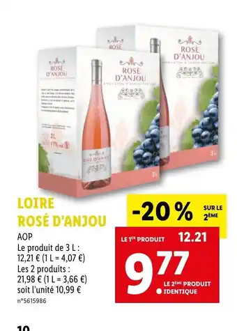 Lidl Loire Rosé d'Anjou offre