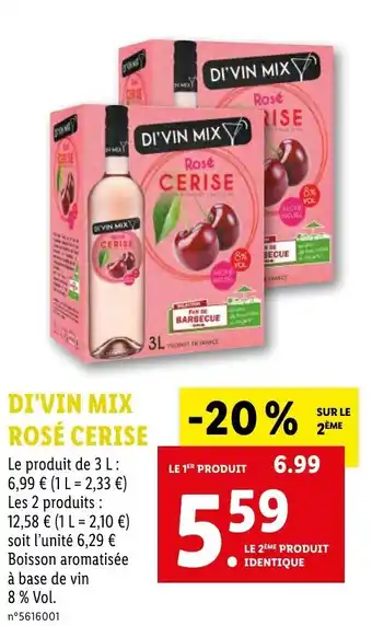 Lidl Di'Vin Mix Rosé Cerise offre