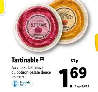 Lidl Tartinable offre
