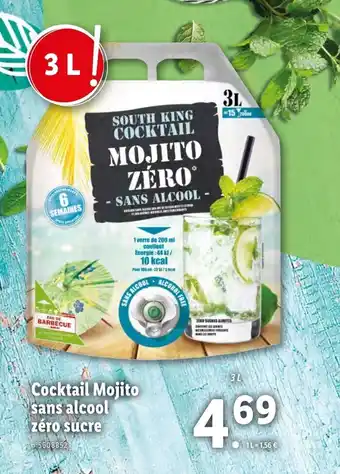 Lidl Cocktail Mojito Sans Alcool Zéro Sucre offre