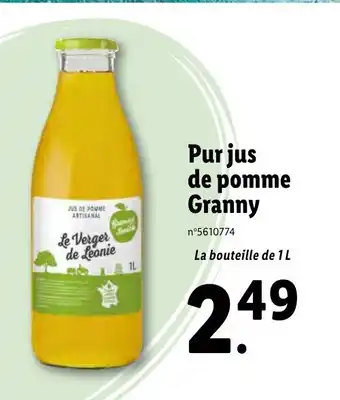 Lidl Pur Jus de Pomme Granny offre