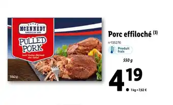 Lidl Porc Effiloché offre