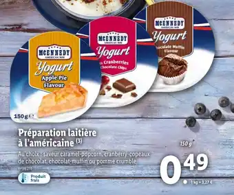 Lidl Préparation Laitière à l'Américaine offre