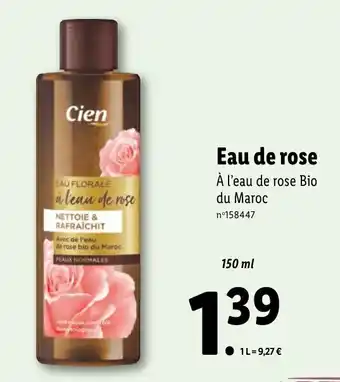 Lidl Eau de Rose offre