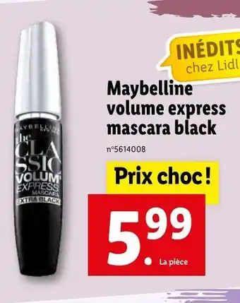 Lidl Maybelline Volume Express Mascara Black offre