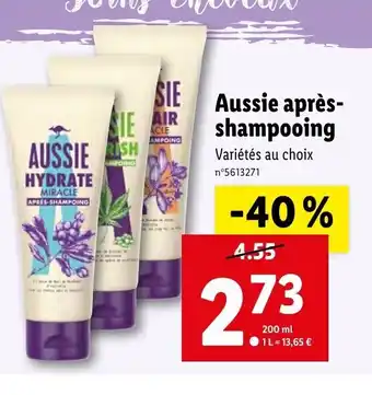 Lidl Aussie Après-Shampooing offre