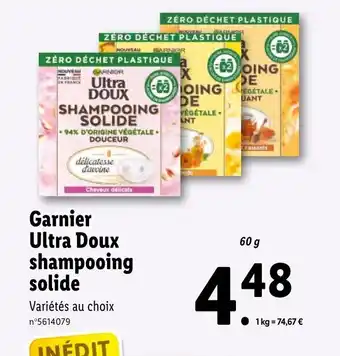 Lidl Garnier Ultra Doux Shampooing Solide offre