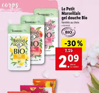 Lidl Le Petit Marseillais Gel Douche Bio offre