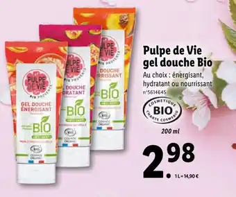 Lidl Pulpe de Vie Gel Douche Bio offre