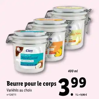 Lidl Beurre Pour Le Corps offre