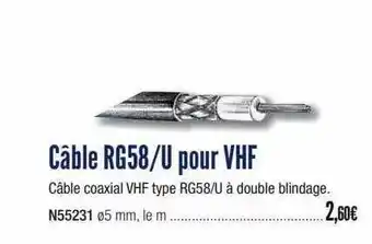 CĂąble Rg58-u Pour Vhf