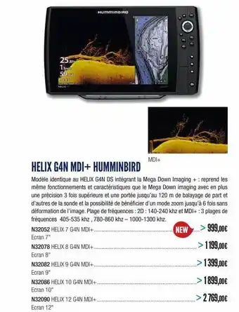 Helix G4n Mdi+humminbird
