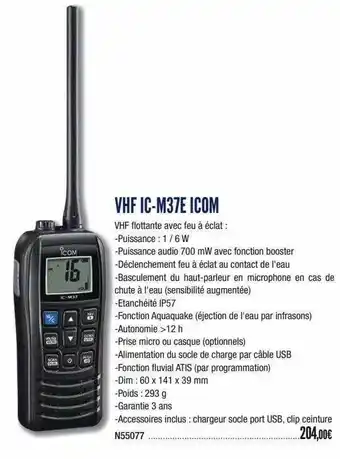 Vhf Ic-m37e Icom