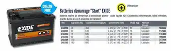 Batteries Démarrage