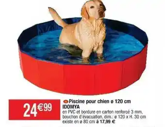 Cora x Carrefour Piscine Pour Chien ø 120 Cm Idomya offre