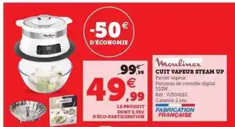 Hyper U Cuit Vapeur Steam Up Moulinex offre