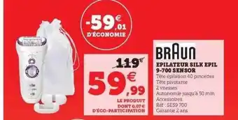 épilateur Silk épil 9-700 Sensor Braun