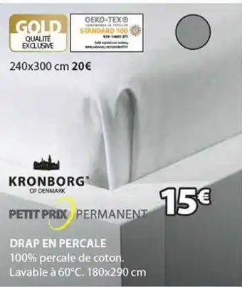 JYSK Drap En Percale Kronborg offre