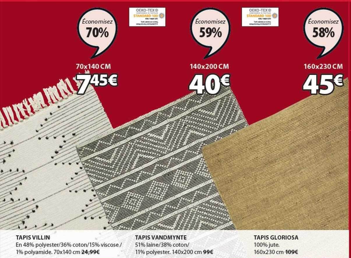 Promo Tapis Villin, Tapis Vandmynte, Tapis Gloriosa chez JYSK