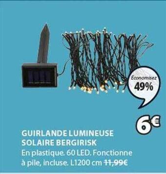 JYSK Guirlande Lumineuse Solaire Bergirisk offre