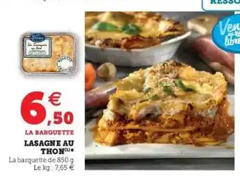 Super U Lasagne Au Thon offre