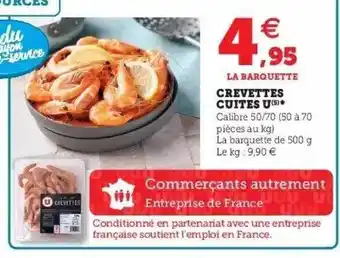 Super U Crevettes Cuites U offre