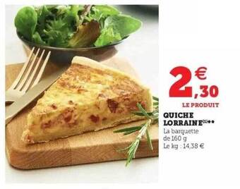 Super U Quiche Lorraine offre