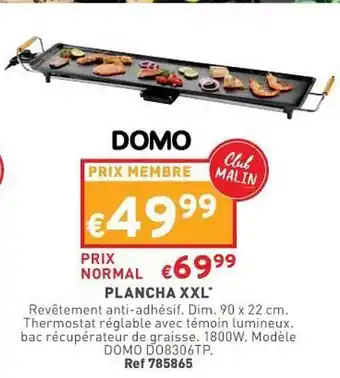 Trafic Plancha Xxl Domo offre