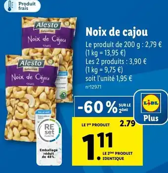 Lidl Noix de Cajou offre